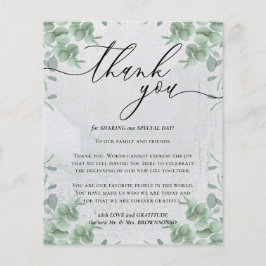 書道ユーカリプタス予算ありがとう チラシ