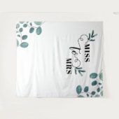 書道ユーカリプトゥスガーデンフォトブース背景 タペストリー (正面(横))