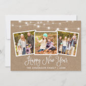 書道ライトクラフト3写真新年おめでとう シーズンカード (正面)