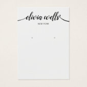 書道ライトグレーイヤリングディスプレイカード (正面)