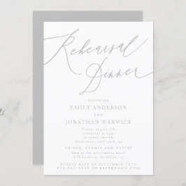 書道ライトグレークラシック結婚のリハーサル 招待状