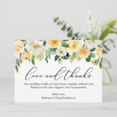 書道ラブイ感謝していロ白フローラ サンキューカード (スタンド正面)