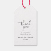 書道ラブスクファンシーリッ結婚トの感謝 ギフトタグ (正面)