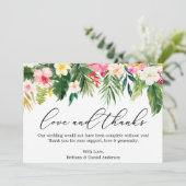 書道ラブトロピッ感謝していクピンクフローラ サンキューカード (スタンド正面)