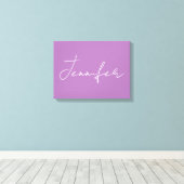 書道ラベエレガントンダプレーンシンプル名 キャンバスプリント (インサイチュ (ウッドフロア))