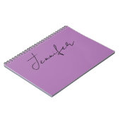 書道ラベエレガントンダプレーンシンプル名 ノートブック (左側)