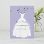書道ラベエレガントンダー薄紫ブライダルシャワー 招待状 (スタンド正面)