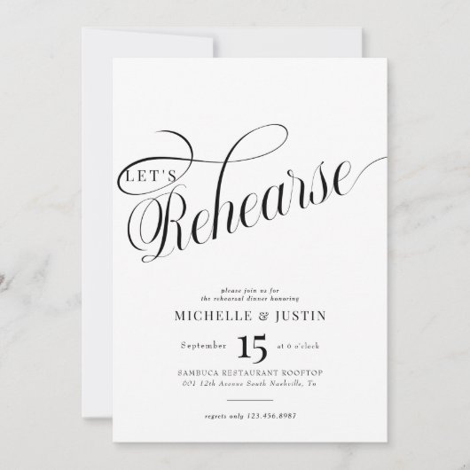 書道リハーサルディナー招待状 招待状 (正面)