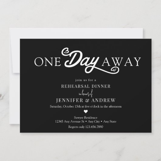 書道リハーサルディナー 招待状 (正面)