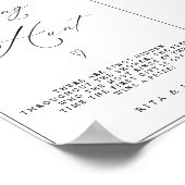 書道リングや輪狩りブライダルシャワーゲームサイン ポスター (角)