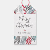 書道レタリングメリークリスマスグリーン ギフトタグ (正面)