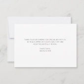 書道レタリング結婚の写真サンキューカード サンキューカード (裏面)