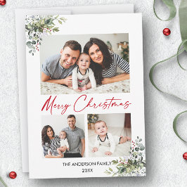 書道レッドインク3写真グリーンリーベリー シーズンカード