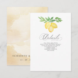 書道レモ素朴ンシトラスサマー結婚ズ エンクロージャーカード