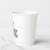 書道ワイルドワンホワイトベビーシャワー 紙コップ (左)