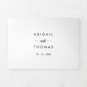 書道三つ折り文字結婚の次の 三つ折り招待状 (カバー)