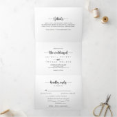 書道三つ折り文字結婚の次の 三つ折り招待状 (内部)