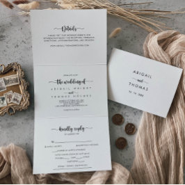 書道三つ折り文字結婚の次の 三つ折り招待状