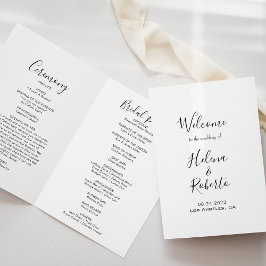 書道三フォーマル折結婚式 プログラム