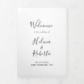 書道三フォーマル折結婚式 プログラム (カバー)