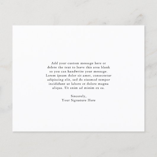 書道予算ビジネスロゴサンキューカード (裏面)