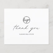 書道予算ビジネスロゴサンキューカード (正面)
