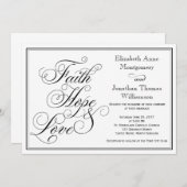書道信仰ホープラブ結婚式招待状 招待状 (正面/裏面)