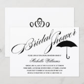 書道傘ブライダルシャワー 招待状 (正面/裏面)