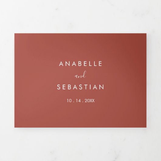 書道優美なフローラ結婚の 三つ折り招待状 (カバー)