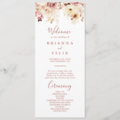 書道優美なフローラ結婚式 プログラム (正面)