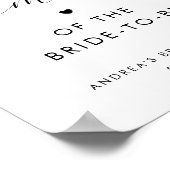 書道共有メモリブライダルシャワー記号 ポスター (角)