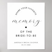 書道共有メモリブライダルシャワー記号 ポスター (正面)