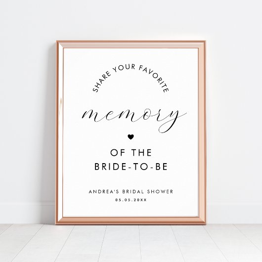 書道共有メモリブライダルシャワー記号 ポスター