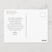 書道写エレガント真ありがとう ポストカード (裏面)