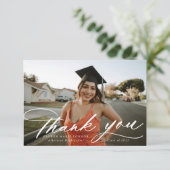 書道写モダン真の卒業サンキューカード サンキューカード (スタンド正面)