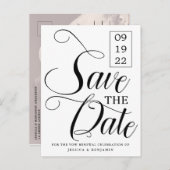 書道写真の願いを書き換え、日付を救う 案内ポストカード (正面/裏面)