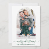 書道写真アーチ水彩緑のヒイラギ シーズンカード (正面)