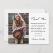 書道写真サンキューカード |悔やみや弔慰 サンキューカード (正面)