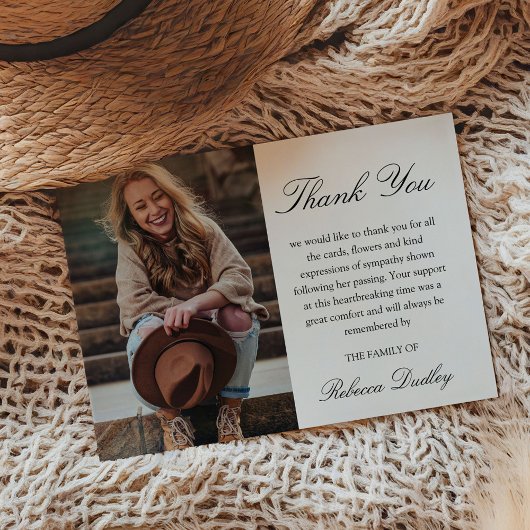 書道写真サンキューカード |悔やみや弔慰 サンキューカード