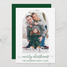 書道写真モダンアーチクリスマスグリーン