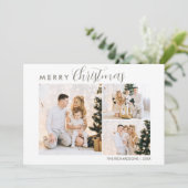 書道写真モダンコラージメリークリスマス カード (スタンド正面)