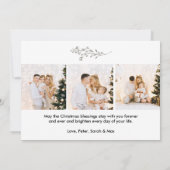 書道写真モダンコラージメリークリスマス カード (裏面)