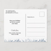 書道写真モダンコラージメリークリスマス ポストカード (裏面)