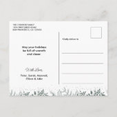 書道写真モダンコラージメリークリスマス ポストカード (裏面)