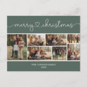 書道写真モダンコラージメリークリスマス ポストカード (正面)