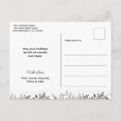 書道写真モダンコラージメリークリスマス ポストカード (裏面)