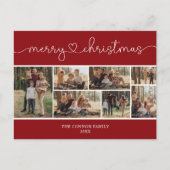 書道写真モダンコラージメリークリスマス ポストカード (正面)