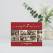 書道写真モダンコラージメリークリスマス ポストカード (スタンド正面)