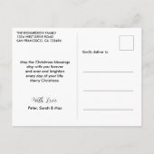 書道写真モダンコラージメリークリスマス ポストカード (裏面)