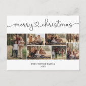 書道写真モダンコラージメリークリスマス ポストカード (正面)